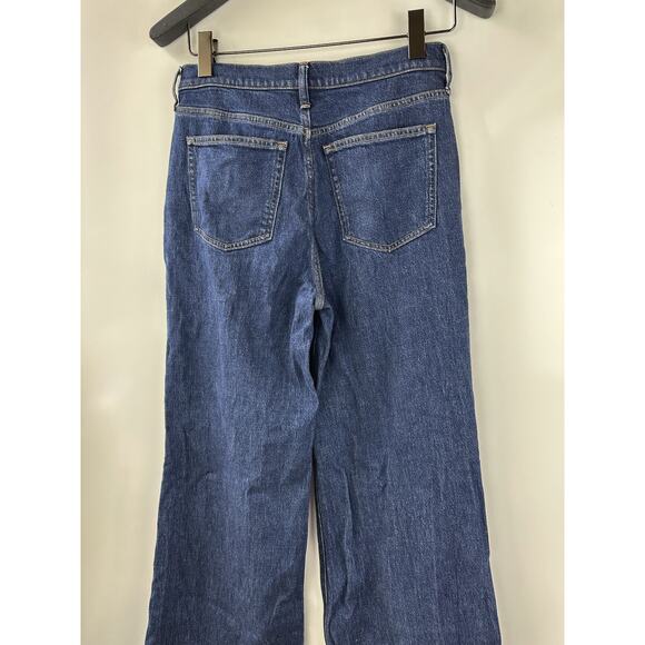 J.Crew 2024 Denim Wide Leg Trouser Jeans High Rise BP479 Blue 32" Inseam Size 27 - Picture 7 of 14